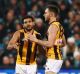 Size doesn't matter: The Hawks' Cyril Rioli (46 goals) and Jack Gunston (50) have proven a lack of height in the forward ...