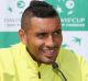 SYDNEY, AUSTRALIA - SEPTEMBER 15: Nick Kyrgios of Australia speaks to the media during the Davis Cup World Group Playoff ...