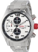 Red Line Men's RL-50042-22 Stealth Chronograph White Textured Dial Stainless Steel Watch