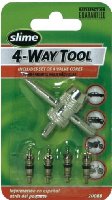 Slime 20088 4-Way Valve Tool with 4 Valve Cores