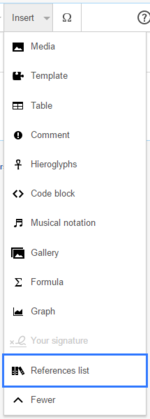 Screenshot showing a dropdown menu with many items