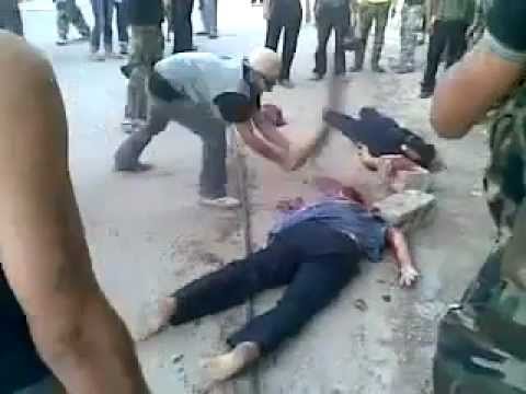 Fsa terrorists in Syria beheading civilian men