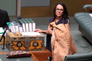 Linda Burney member for Barton delivers her first speech at Parliament House.
