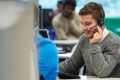 (NO CAPTION INFORMATION PROVIDED) Generic pic of workers at a call centre. Office workers;?