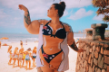 The fabulous Tess Holliday flexing at Mooloolaba.