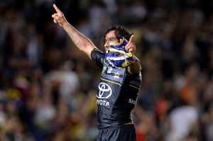 Magic man: Johnathan Thurston's brilliance in extra time helped the Cowboys to victory.