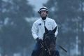 Jockey Hugh Bowman rides Winx during trackwork on Wednesday before learning the verdict.