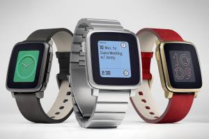 
Neue Uhr: Das Modell Pebble Time hat ein farbiges E-Paper-Display
