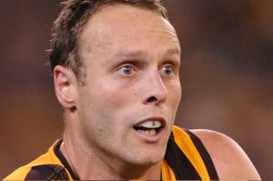 First Qualifying Final.Hawthorn v Sydney. Hawthorn's Brad Sewell in action at the MCG.6th September 2013.Picture ...