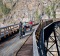 Cycling the old trestle bridges of the Kettle Valley Railway, beyond the Othello Tunnels.