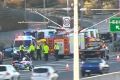 The crash on the Kwinana Freeway