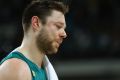 Teary end: Matthew Dellavedova was unable to guide Australia to victory.