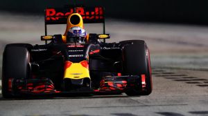 Daniel Ricciardo on the track for Red Bull during the Singapore Grand Prix.