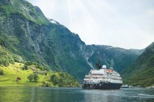 APT's MS Hebridean Sky cruising a Norwegian fjord.