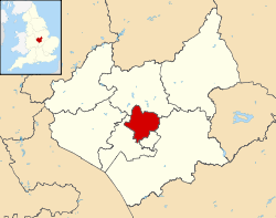 Location within Leicestershire and England