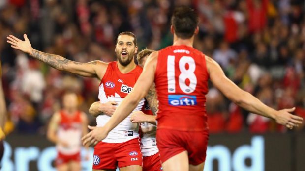 Buddy brilliant: Lance Franklin has been on fire for the Swans.