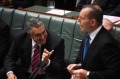 Federal Treasurer Joe Hockey and PM Tony Abbott have received a boost on the back of the federal budget. 