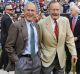 George W. Bush with his father, George H.W. Bush in 2009. 