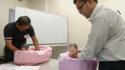 Baby care classes designed for single men in Tokyo