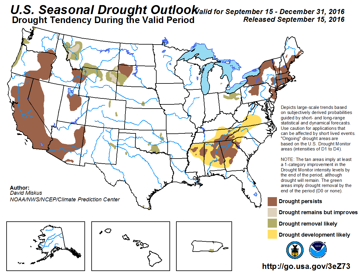Seasonal Drought Outlook from the Climate Prediction Center