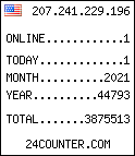 Online visitors stats with hit counter