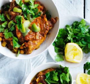 Chicken and chickpea stew.