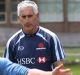 Joe Barakat watches pupils from Hurlstone Agricultural High School during his time with the Waratahs.