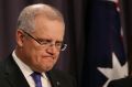 Treasurer Scott Morrison and Kelly O'Dwyer minister for Revenue at Parliament House in Canberra on Thursday 15 September ...