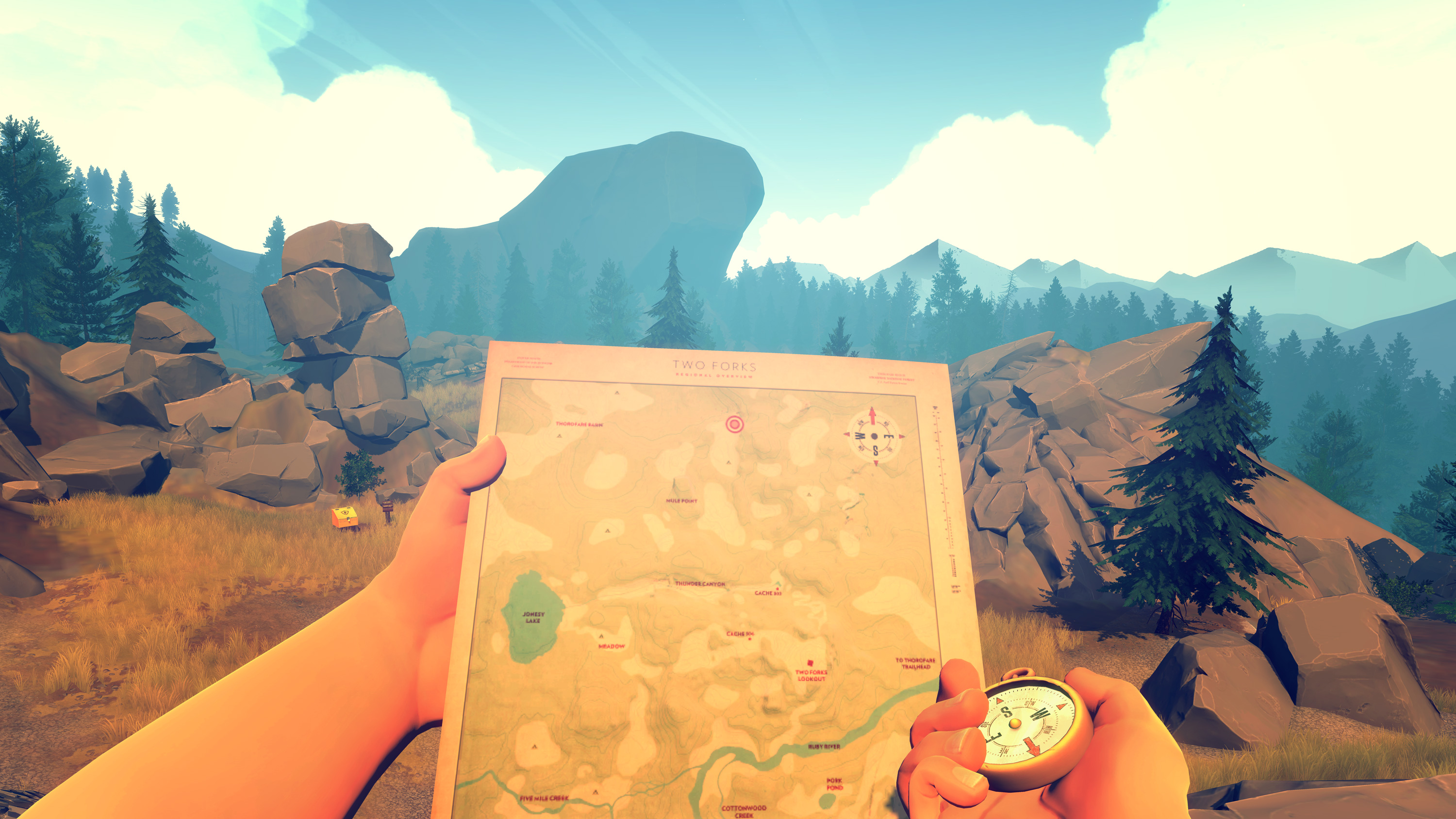 FIREWATCH
Adventure
Campo Santo // 

Als Nationalparkwächter geht man in diesem Indie-Spiel geheimnisvollen Ereignissen inne