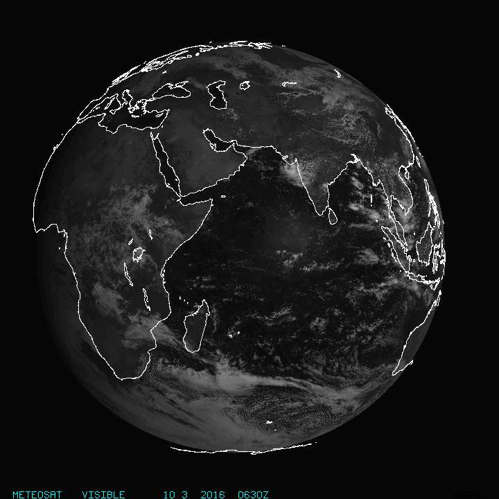 Current Full Disk METEOSAT-INDOEX Visible Image