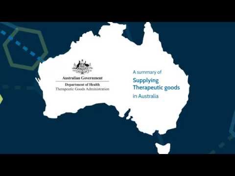 A summary of supplying therapeutic goods in Australia