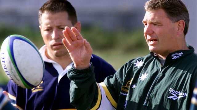 Legendary status: Rod Macqueen coached one of the "best ever" teams in rugby history, the 1999 RWC-winning Wallabies.