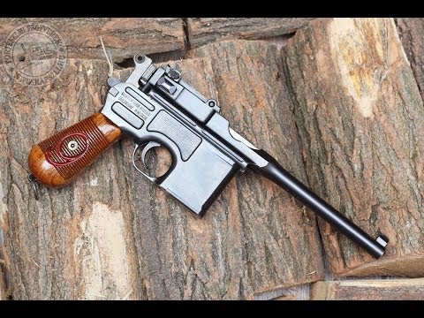 Shooting the 9 mm Mauser C96 "Red 9" Broomhandle pistol