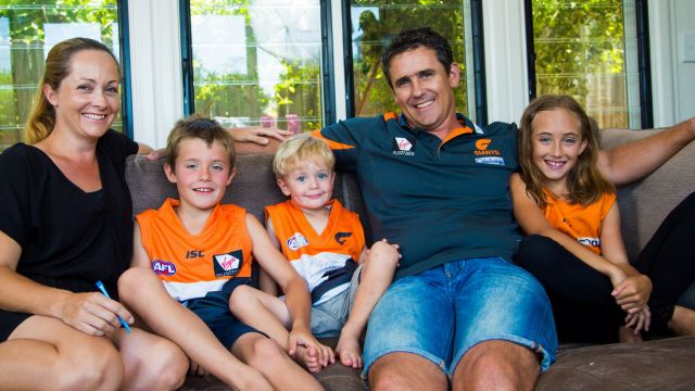 Leon Cameron with wife Carolyn and Harry, Jack and Amelia.