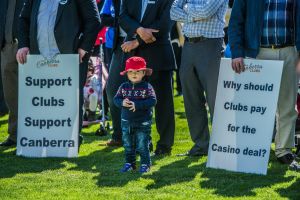 Clubs ACT Public Rally held at the Raiders Belconnen oval.