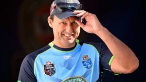 Speaking sense: Blues coach Laurie Daley.