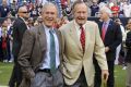 George W. Bush with his father, George H.W. Bush in 2009. 