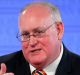 Liberal Party campaign director Tony Nutt addresses the National Press Club of Australia in Canberra on Thursday.