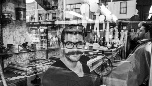 Australian Life photography prize winner <em>Barber Shop</em> is on show with the other 21 finalists in Sydney's Hyde Park.