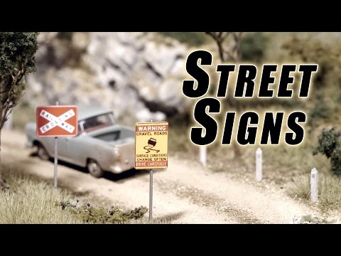 Make your own Street Signs - Model Railroad