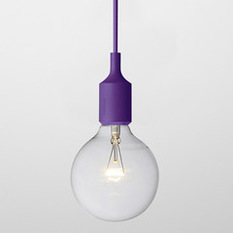 Muuto E27 Pendant Light, Purple - Pendant Lighting