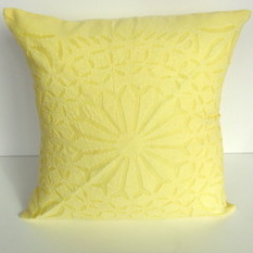 Yellow Cut-work Cushion - Decorative Cushions