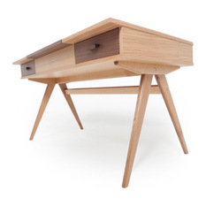 Stroller Desk in Walnut - Desks & Writing Bureaus