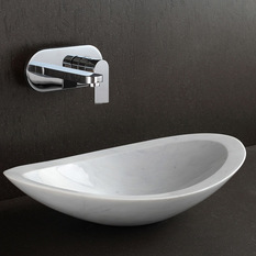 Nero - White Marble Stone Basin - Bathroom Basins