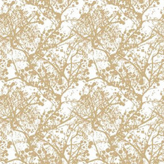 Wilderness - white/gold - Wallpaper