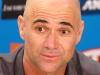 What is Agassi doing at the footy?