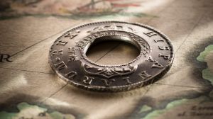 Lachlan Macquarie modified Spanish coins to create Holey Dollars, Australia's first coins.