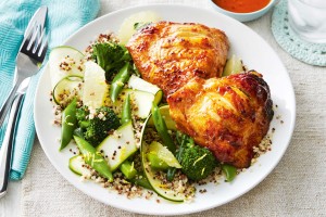 Peri-peri chicken with quinoa and lemon salad