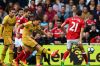 MIDDLESBROUGH, ENGLAND - SEPTEMBER 24:  Heung-Min Son of Tottenham Hotspur scores his sides second goal during the ...