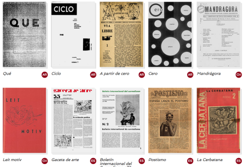 http://www.uam.es/proyectosinv/surreal/
Digital editions of 10 surrealist journals from Argentina, Chile and Spain, 1928-67